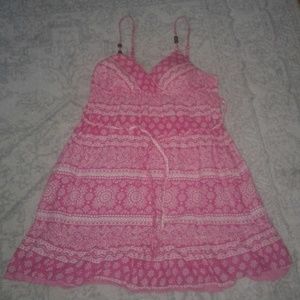 PINK BANDANA PRINT SUNDRESS